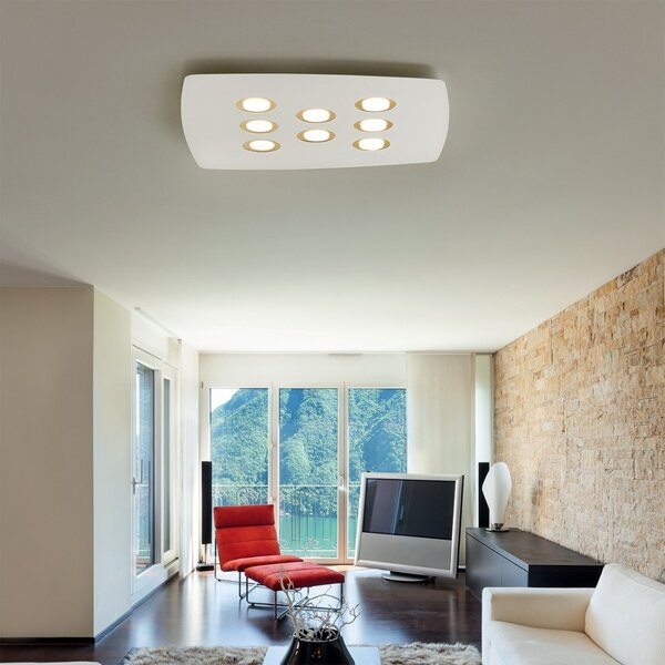 Plafoniera moderna illuminando demetra deme8slbnfo gx53 led metallo parete soffitto - Illuminando