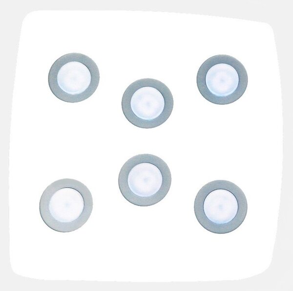 Plafoniera moderna illuminando demetra deme6slbngr gx53 led metallo parete soffitto - Illuminando