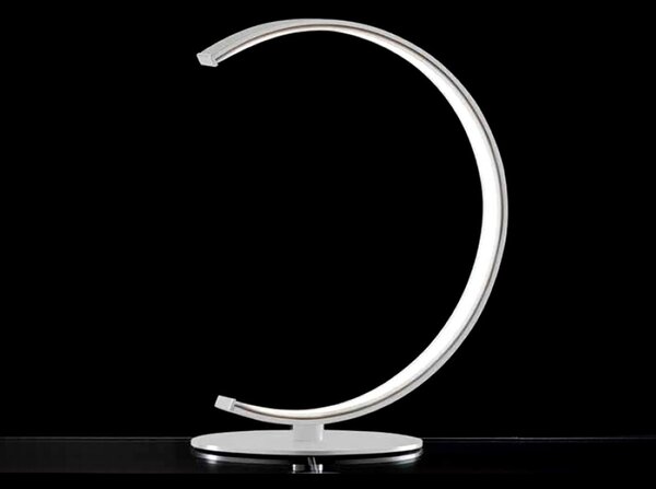 Abat-jours moderni illuminando anelli lu p led lampada tavolo scrivania metallo bianco interno 6w 480lm - Illuminando
