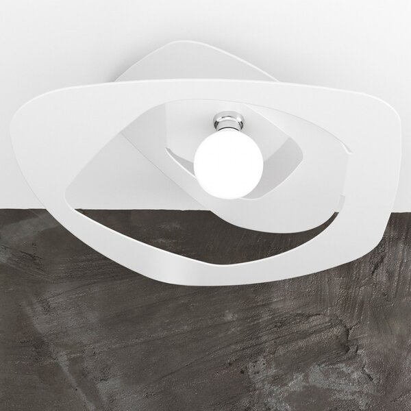 Plafoniera moderna top light warped 1157 pl65 e27 led metallo lampada soffitto - Top Light
