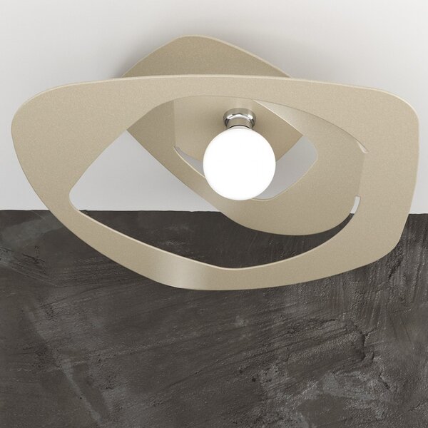 Plafoniera moderna top light warped 1157 pl65 e27 led metallo lampada soffitto - Top Light