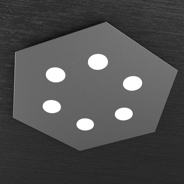 Plafoniera moderna top light hexagon 1142 pg gx53 led metallo lampada parete soffitto - Top Light