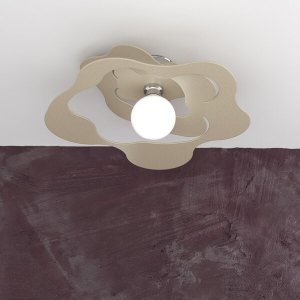 Plafoniera moderna top light ripples 1158 pl50 e27 led metallo lampada soffitto - Top Light
