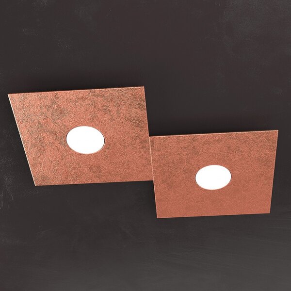 Plafoniera moderna top light eccentric 1156 2l gx53 led metallo lampada parete soffitto - Top Light