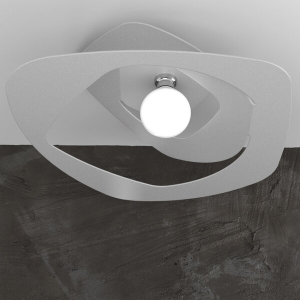Plafoniera moderna top light warped 1157 pl65 e27 led metallo lampada soffitto - Top Light