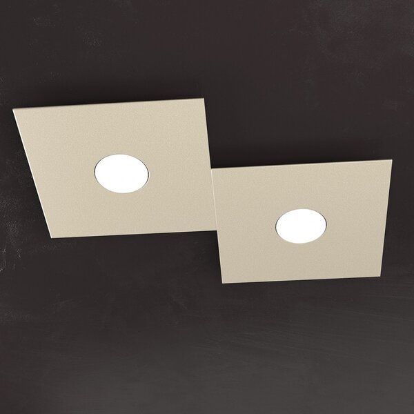 Plafoniera moderna top light eccentric 1156 2l gx53 led metallo lampada parete soffitto - Top Light