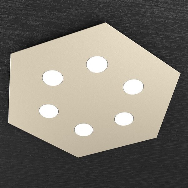 Plafoniera moderna top light hexagon 1142 pg gx53 led metallo lampada parete soffitto - Top Light