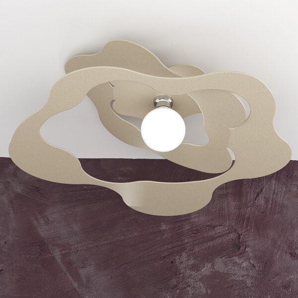Plafoniera top light ripples 1158 pl70 e27 led metallo lampada soffitto ultramoderna - Top Light