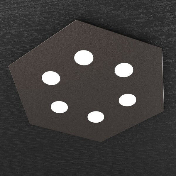 Plafoniera moderna top light hexagon 1142 pg gx53 led metallo lampada parete soffitto - Top Light