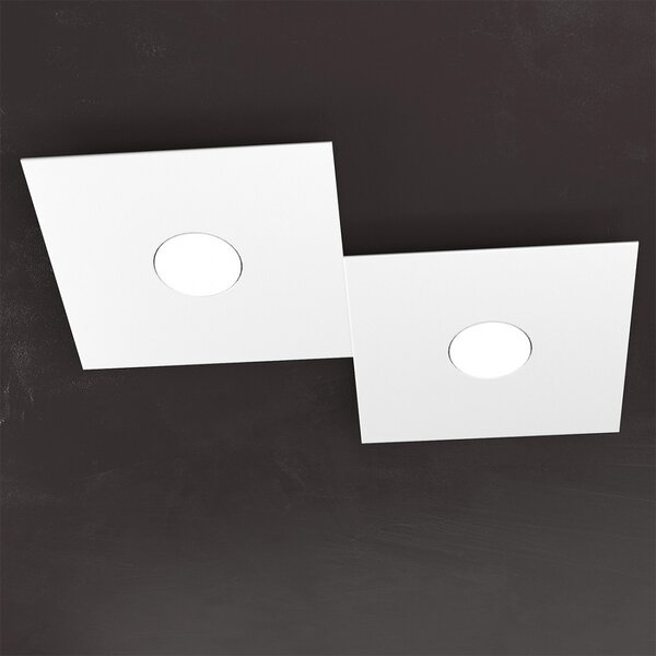 Plafoniera moderna top light eccentric 1156 2l gx53 led metallo lampada parete soffitto - Top Light