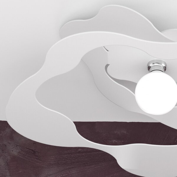Plafoniera top light ripples 1158 pl70 e27 led metallo lampada soffitto ultramoderna - Top Light