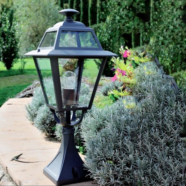 Lampada terra classica sovil illuminazione elegance 858 e27 led alluminio lanterna - Sovil Illuminazione
