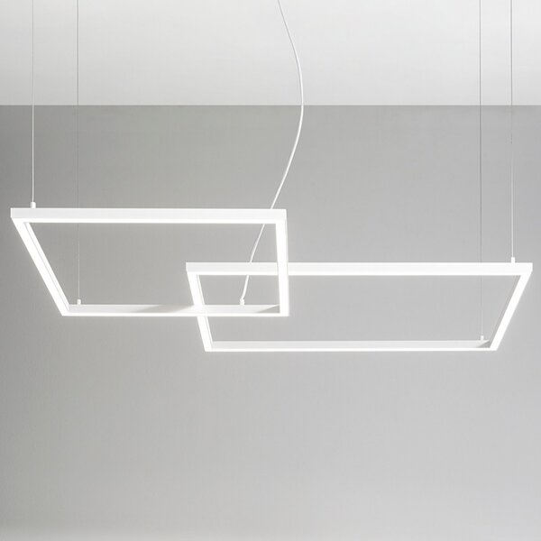 Lampadario moderno perenz cross 6593b ctd led dimmerabile alluminio acrilico - Perenz