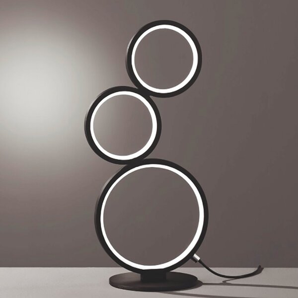 Abat-jour moderna trio lighting rondo led metallo dimmerabile lampada tavolo - Trio Lighting