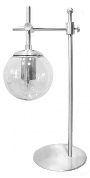 Abat-jour moderna padana lampadari gioko 1103 l1 cr e27 led metallo vetro soffiato lampada tavolo - Padana Lampadari