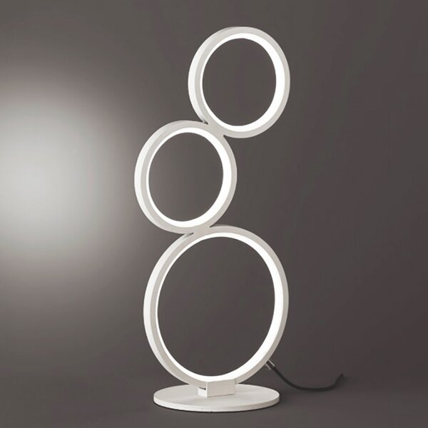 Abat-jour moderna trio lighting rondo led metallo dimmerabile lampada tavolo - Trio Lighting