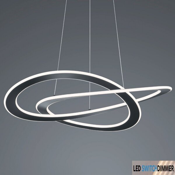 Lampadario trio lighting oakland 52w led 5650lm 3000°k dimmerabile sospensione ultramoderna interno - Trio Lighting