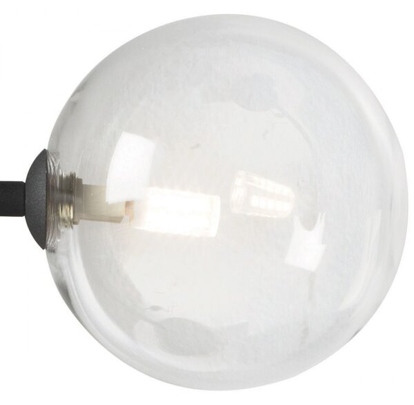 Abat-jour moderna illuminando bolle lu 1 nr g9 led metallo vetro sfera lampada tavolo - Illuminando