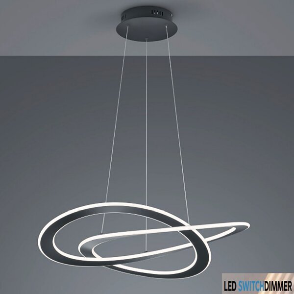 Lampadario trio lighting oakland 52w led 5650lm 3000°k dimmerabile sospensione ultramoderna interno - Trio Lighting