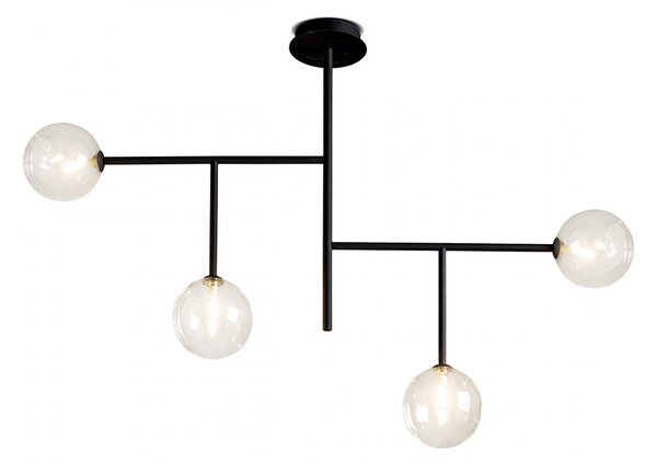 Plafoniera moderna illuminando bolle pl4 nr g9 led metallo vetro lampada soffitto - Illuminando