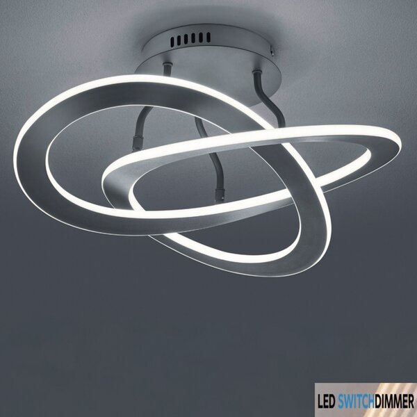 Plafoniera trio lighting oakland 40w led 4400lm 3000°k dimmerabile lampada soffitto ultramoderna interno - Trio Lighting