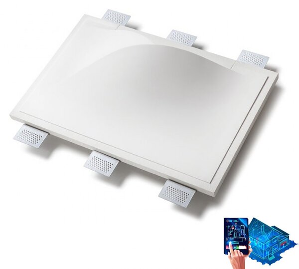 Applique incasso belfiore 9010 spiraglio 2372 b 3008 led wireless cristaly lampada parete - Belfiore - 9010