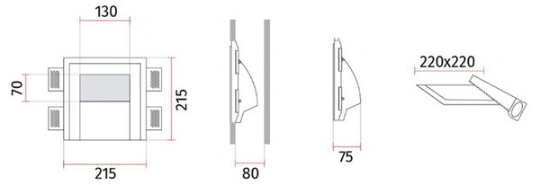 Applique incasso belfiore 9010 capsula 2416e 30156 led wireless cristaly lampada parete - Belfiore - 9010