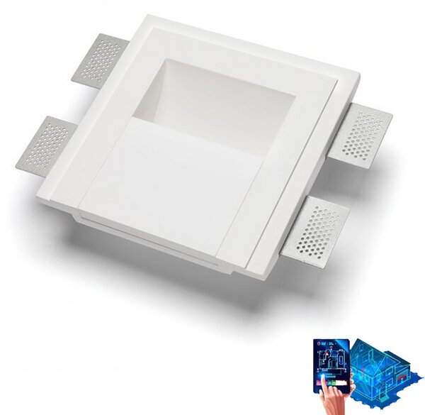 Applique incasso belfiore 9010 capsula 2416e 30156 led wireless cristaly lampada parete - Belfiore - 9010