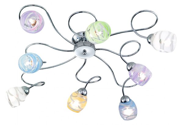 Plafoniera moderna due p illuminazione camilla pl8 e14 led vetro metallo lampada soffitto - Due P Illuminazione