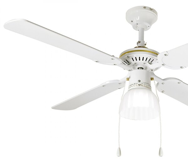 Ventilatore soffitto moderno perenz gemini 7064 b e27 led lampada soffitto rustica pale legno ip20 - Perenz