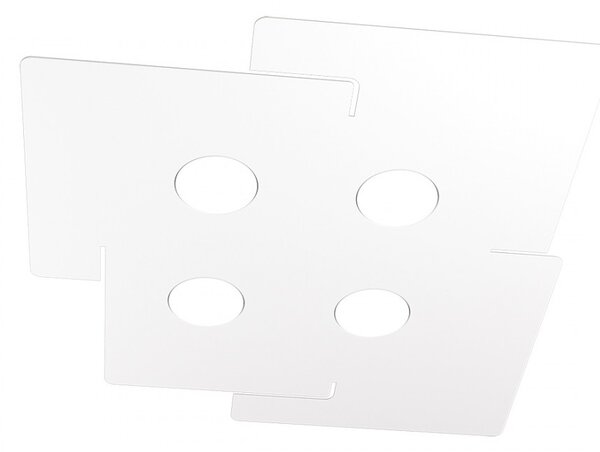Plafoniera moderna top light echo 1161 4 gx53 led metallo bianco lampada soffitto interno - Top Light