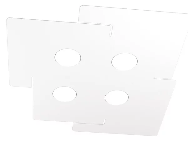 Plafoniera moderna top light echo 1161 4 gx53 led metallo bianco lampada soffitto interno - Top Light