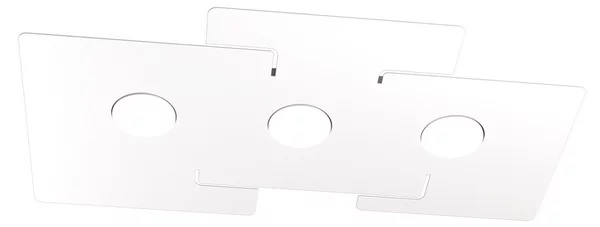 Plafoniera moderna top light echo 1161 3 gx53 led metallo bianco lampada soffitto - Top Light