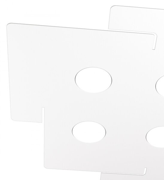 Plafoniera moderna top light echo 1161 4 gx53 led metallo bianco lampada soffitto interno - Top Light