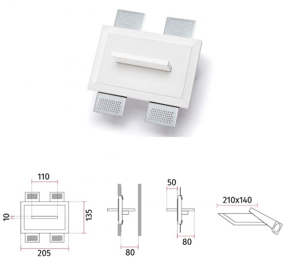 Applique incasso belfiore 9010 atik s 2508a 30135 led wireless cristaly lampada parete - Belfiore - 9010