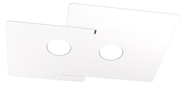 Plafoniera moderna top light echo 1161 2 gx53 led metallo bianco lampada soffitto - Top Light