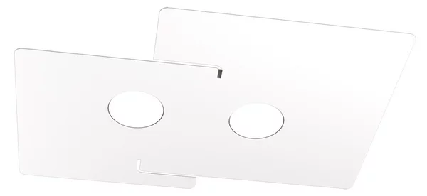 Plafoniera moderna top light echo 1161 2 gx53 led metallo bianco lampada soffitto - Top Light