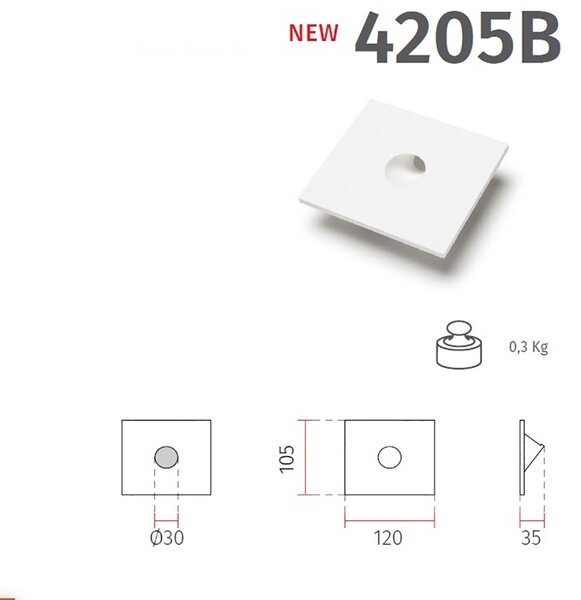 Outlet applique incasso gesso belfiore 9010 4205b led 24v scatola 503 cristaly moderno - Lampadari Bartalini Outlet