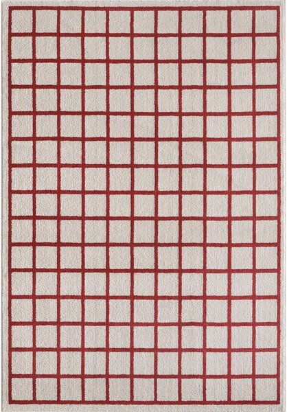 Tappeto rosso/beige 160x230 cm Picnic - ESTE