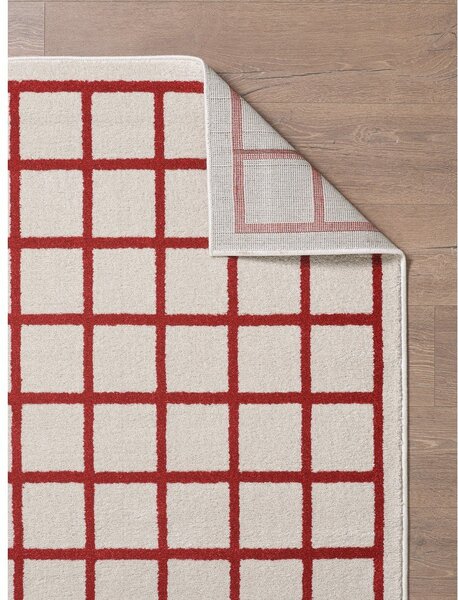 Tappeto rosso/beige 160x230 cm Picnic - ESTE