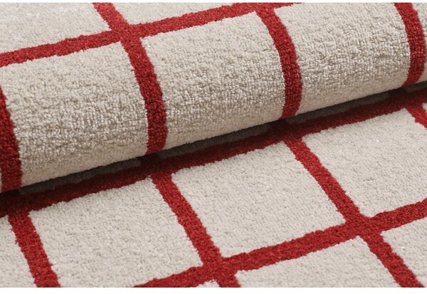 Tappeto rosso/beige 160x230 cm Picnic - ESTE