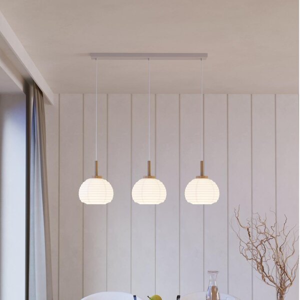 Eglo 44066 - Lampadario su cavo SUMMERHILL 3xE27/40W/230V bianco/beige