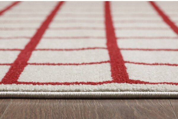 Tappeto rosso/beige 160x230 cm Picnic - ESTE