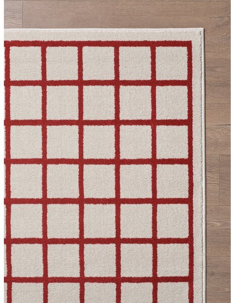 Tappeto rosso/beige 160x230 cm Picnic - ESTE