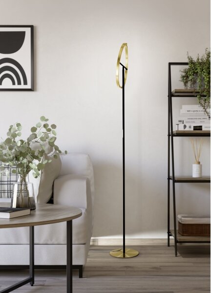 Eglo 901973-LED Lampada da terra dimmerabile CASTELPOTO 2xLED/8,8W/230V oro/nero
