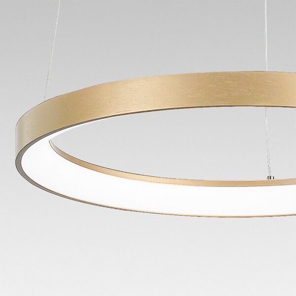 Lampadario anello gea luce krizia sp o 38w led 2200lm 3000°k alluminio oro classico interno - Gea Luce