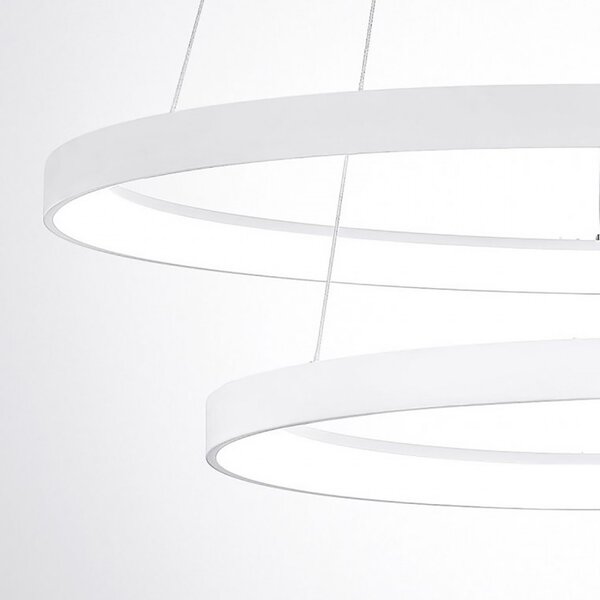Lampadario anelli gea luce krizia s2 b 88w led alluminio sospensione - Gea Luce