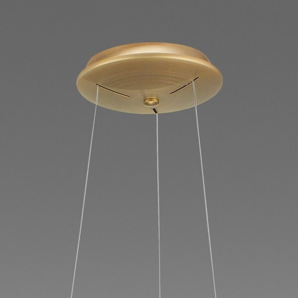 Lampadario anello gea luce krizia sp o 38w led 2200lm 3000°k alluminio oro classico interno - Gea Luce