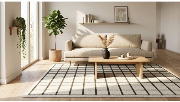 Tappeto verde scuro/crema 160x230 cm Picnic - ESTE