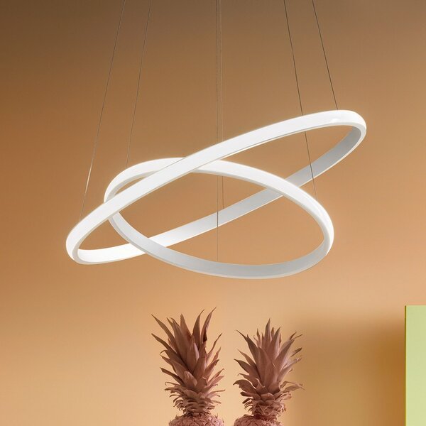 Lampadario moderno gea luce iole s2 b 42w led alluminio sospensione - Gea Luce